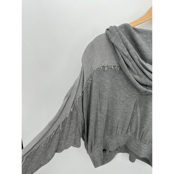 Free People Movement Windy Meadow Hoodie Heather Grey Women Small Oversized - Picture 10 of 10